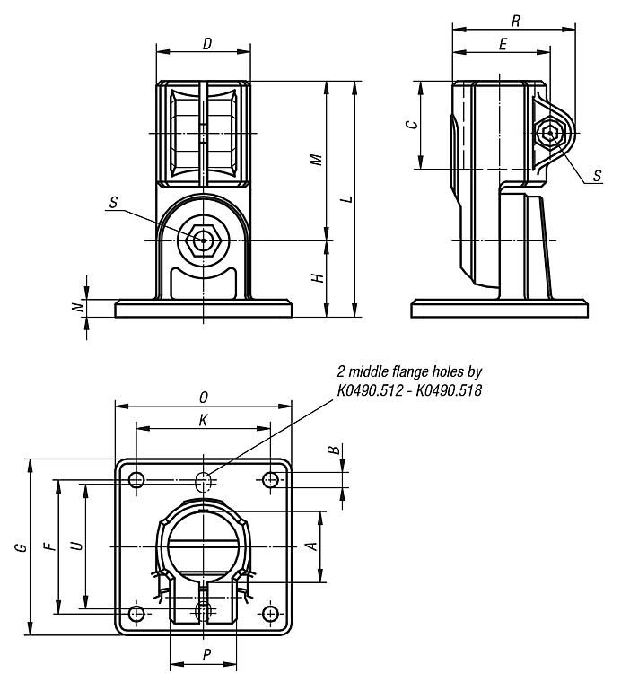 Joint Clamp With Swivel Foot. To Suit 12mm Round Tube. Aluminium.
