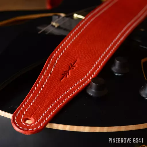 2.5 Inch Wide Crema Leather Guitar Straps: – Italia Leather Straps