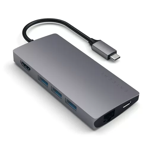 Satechi Multi-Port Adapter V2 Dock st. USB 3.2 Gen 1 (3.1 Gen 1) Type-C Grey