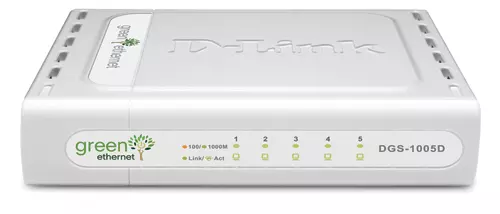 D-Link 5-Port 10/100/1000 Desktop Switch Unmanaged L2 Gigabit Ethernet (10/100/1000) White