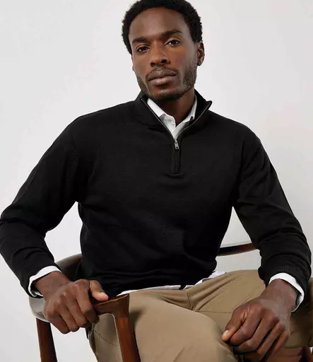 Kustom Kit Regular Fit Arundel 1/4 Zip Sweater