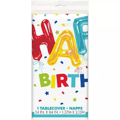Happy Balloon Birthday Tablecover