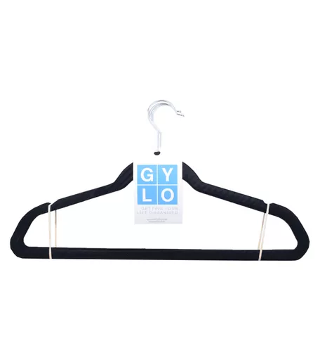 Black Velvet Hanger 450mm - Pack of 5