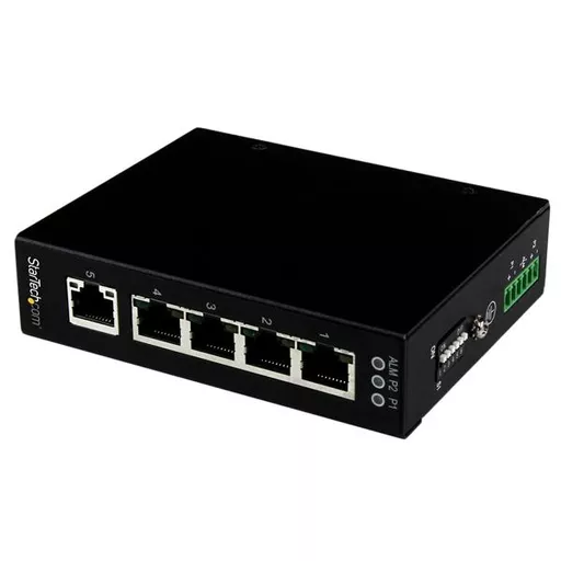 StarTech.com 5 Port Unmanaged Industrial Gigabit Ethernet Switch - DIN Rail / Wall-Mountable