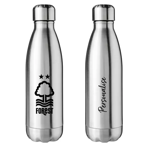 Nottingham Forest FC Crest Silver Insulated Water Bottle