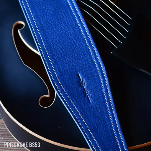 BS53 3" Wide Guitar Strap - Royal Blue