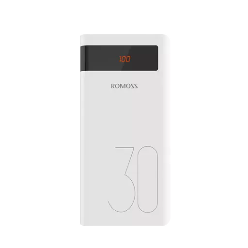 Romoss - Sense 8P+ - 30,000mAh 30W Digital Display Powerbank - White