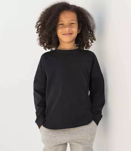 SF Minni Kids Drop Shoulder Slogan Top