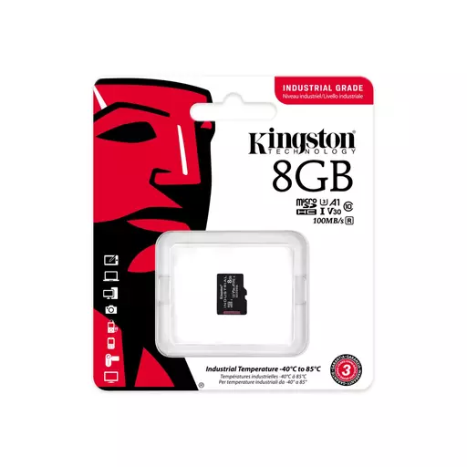 Kingston Technology Industrial 8 GB MicroSDHC UHS-I Class 10