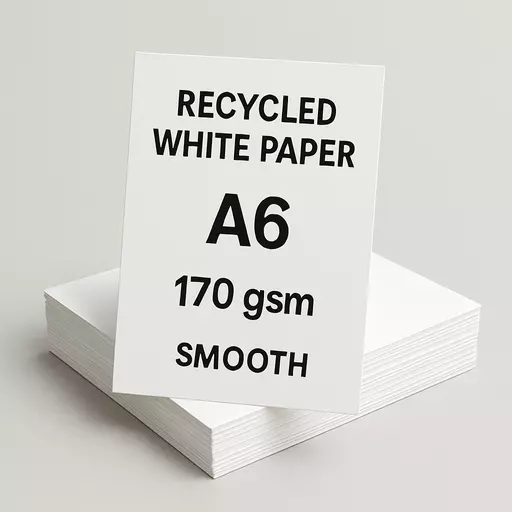 170gsm Smooth White A6 Recycled Paper