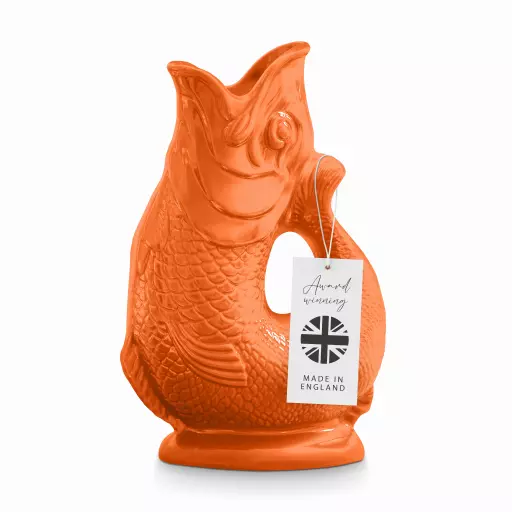 The Wade Fish Jug in Orange 0.6 Litre