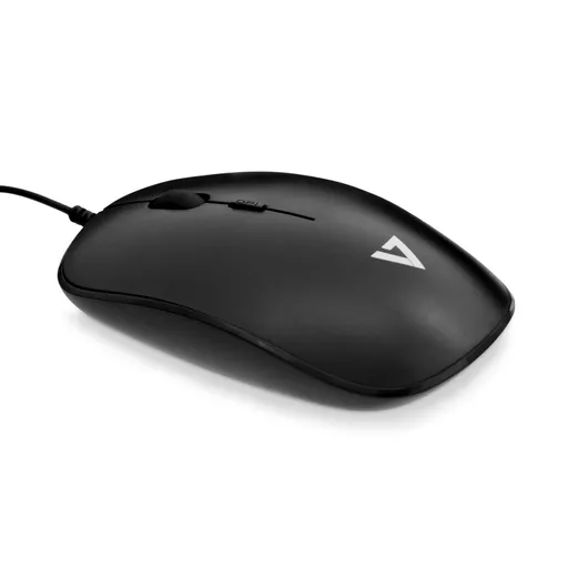 V7 Low Profile USB Optical Mouse - Black