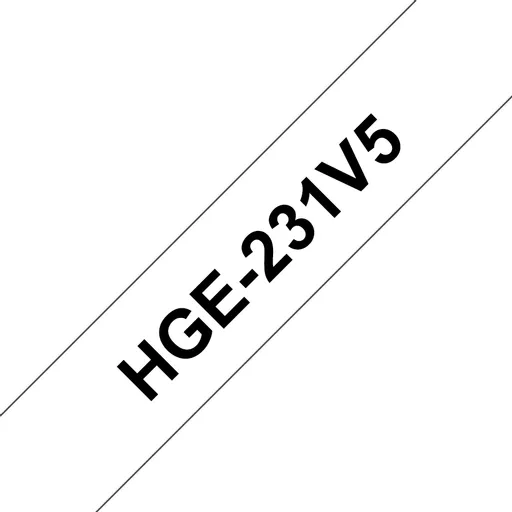 Brother HGE-231V5 DirectLabel black on white Laminat 12mm x 8m Pack=5 for P-Touch RL 700 S/ 9500 PC/ 9700 PC/ 9800 PCN