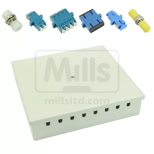 Tamperproof Fibre Wall Box Pre-Loaded Singlemode - 172 x 160 x 40mm