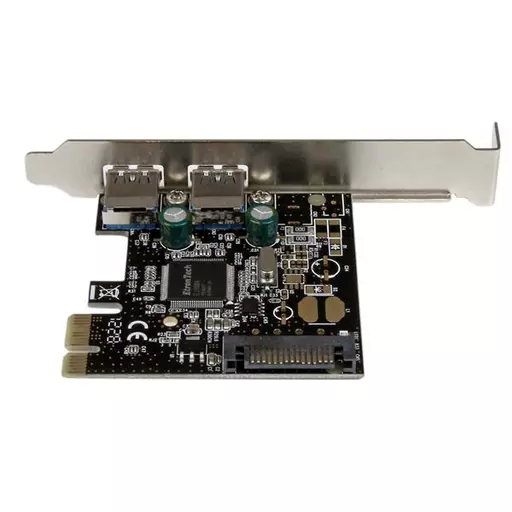 StarTech.com 2 Port PCI Express PCIe SuperSpeed USB 3.0 Controller Card w/ SATA Power