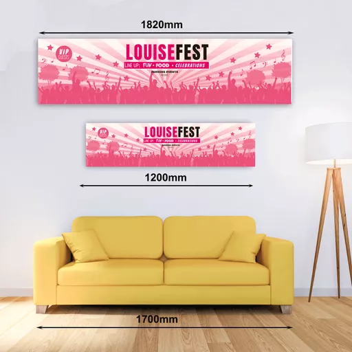 Personalised Banner - Festival Banner Pink