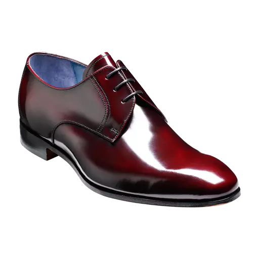 Barker Shoes. Rutherford - Burgundy Hi-Shine