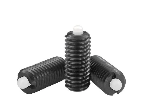 K0318 - Spring Plungers In Steel With Hex Socket And POM Thrust Pin