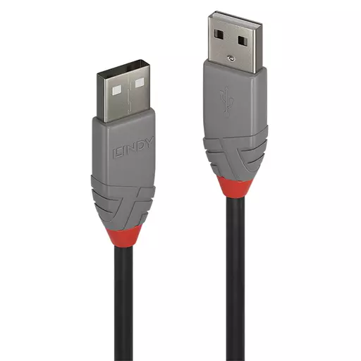 Lindy 0.5m USB 2.0 Type A Cable, Anthra Line