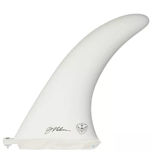 Flying Diamonds C J Nelson Power Flex Single Fin 9.5" - White