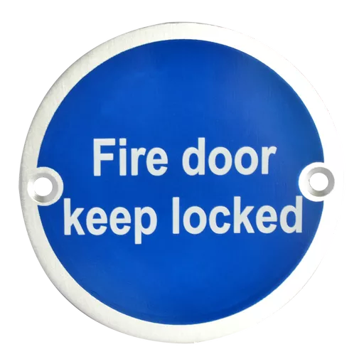 ASEC Metal `Fire Door Keep Locked` Sign