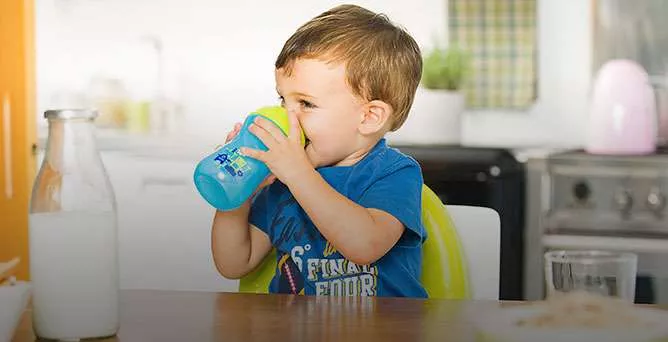 BABY'S FIRST STEPS TOWARDS INDEPEDENCE: FROM BOTTLE TO CUP