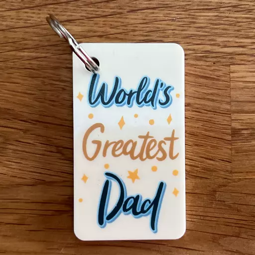 World's Greatest Dad Keychain