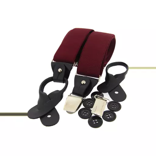 Luxury Wine Leather End Country Braces