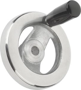 K0162 Flat Rim Aluminium Revolving Grip 2 Spoke Handwheels