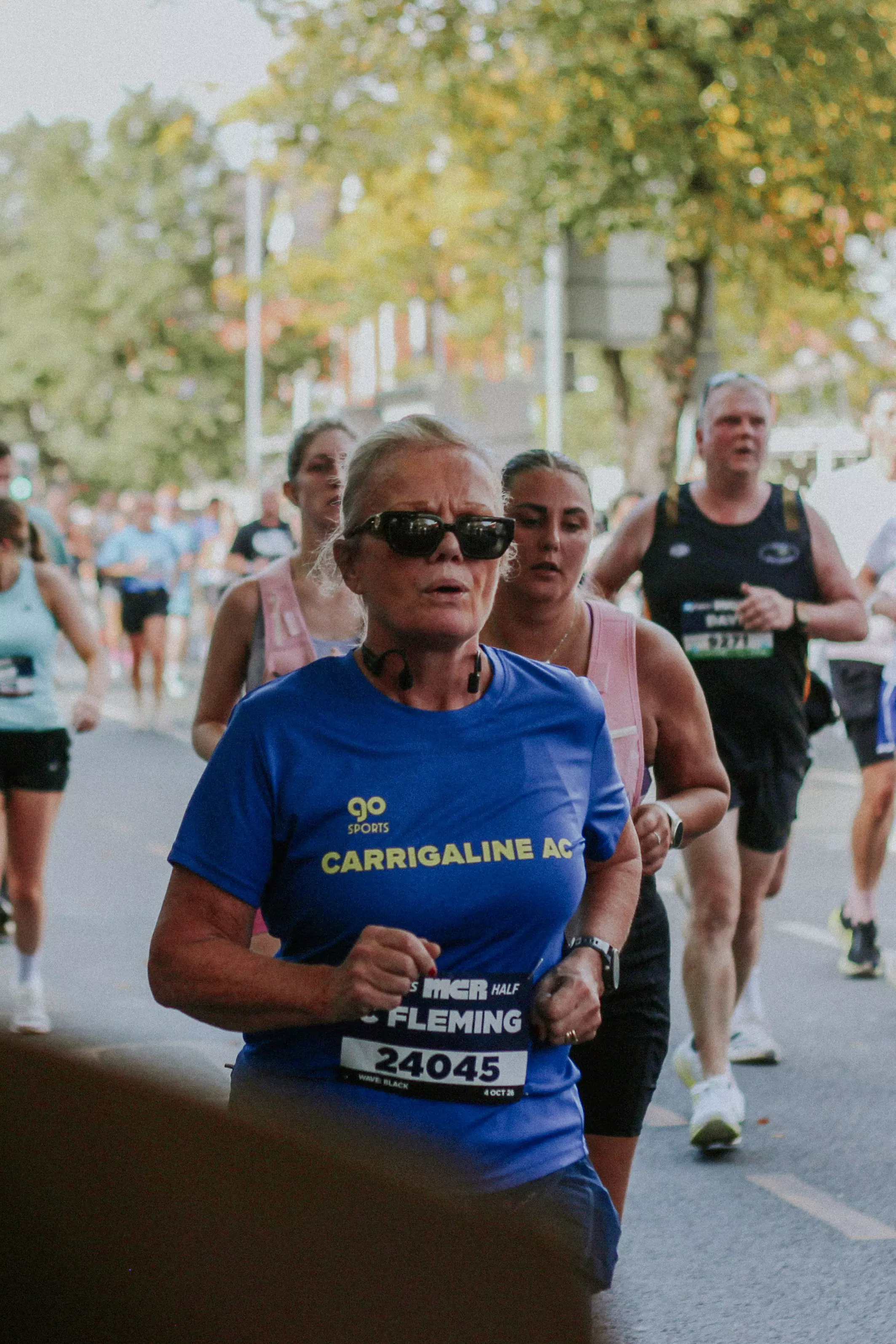 Lady running towards camera