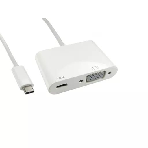 USB Type-C to VGA Adapter (with PD Function), 15CM