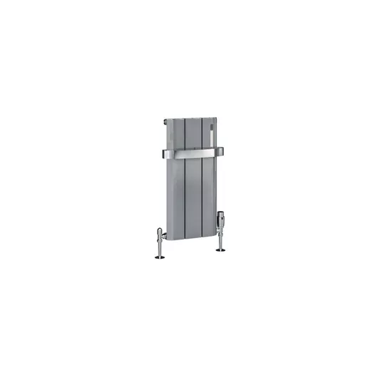 Peretti 600 x 280 Aluminium Radiator Polished Aluminium