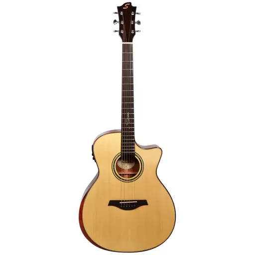 Sevinia Solid Body Grand Audiotorium Electro-Acoustic Guitar