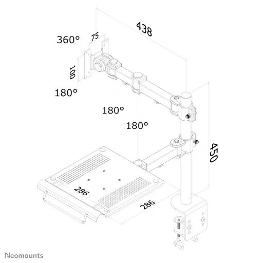 Neomounts monitor/laptop desk mount