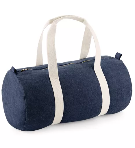 Denim Barrel Bag