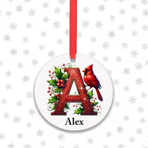 Personalised Round Christmas Bauble