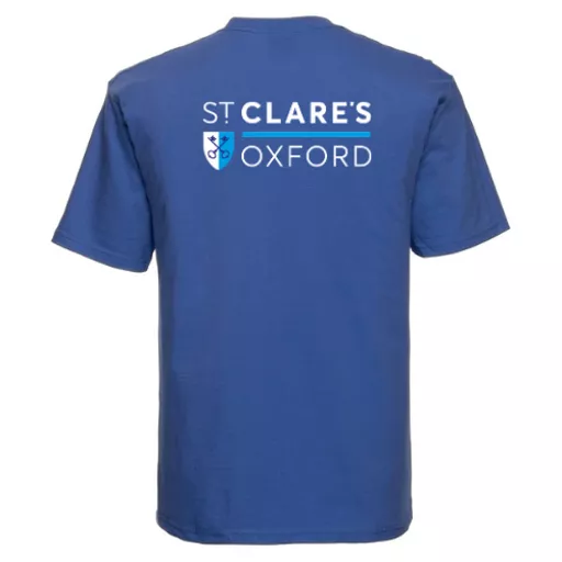 StClaresOxford_T-Shirt_BrightRoyal_Back.png