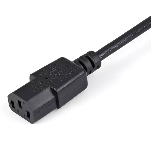 StarTech.com 1m (3ft) Power Extension Cord, C14 to C13, 10A 125V, 18AWG, Computer Power Cord Extension, IEC-320-C14 to IEC-320-C13 AC Power Cable Extension for Power Supply, UL Listed