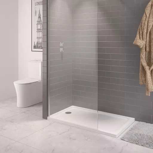 Vantage 2000 8mm Easy Clean 2000x1500mm Walk-In Shower Panel - Chrome
