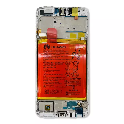 LCD Screen Assembly + Battery (Service Pack) (White) - Huawei P Smart (2017)