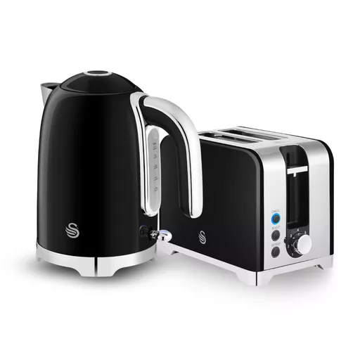 Swan Solace Kitchen Set, 1.7L Kettle & 2 Slice Toaster