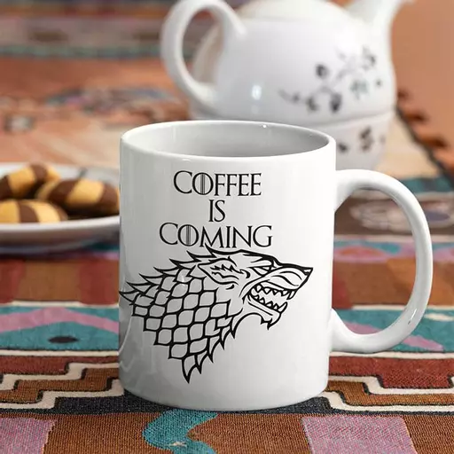 'Coffee is Coming' Personalised Mug