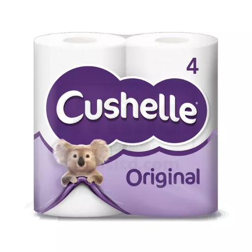 Cushelle 2-Ply Original Toilet Roll Pk4