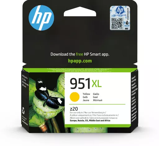 HP CN048AE/951XL Ink cartridge yellow high-capacity, 1.5K pages ISO/IEC 24711 17ml for HP OfficeJet Pro 8100/8610/8620