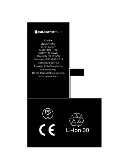 Replacement Battery for iPhone X (2,716mAh)