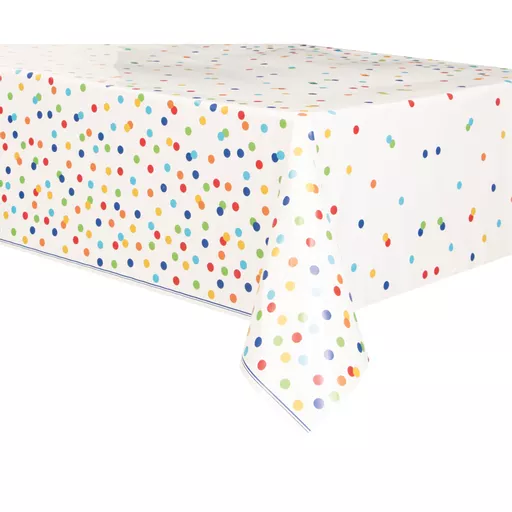 Rainbow Polka Dot Tablecover