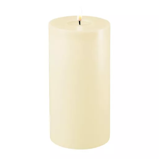 LED Pillar Candle - Ivory - 10cm width - 3 sizes available.