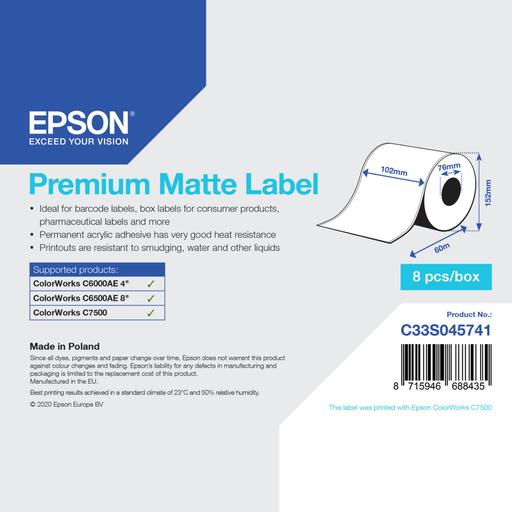 Epson Premium Matte Label - Continuous Roll: 102mm x 60m