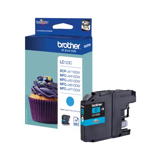 Brother LC-123C Ink cartridge cyan, 600 pages ISO/IEC 24711 5,9ml for Brother DCP-J 132/MFC-J 4510/MFC-J 6920
