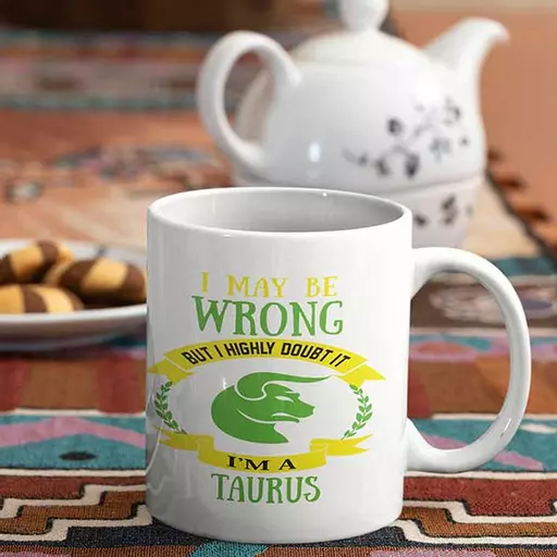 Personalised Taurus Zodiac Coffee Mug – Humorous Funny quote birthday Gift